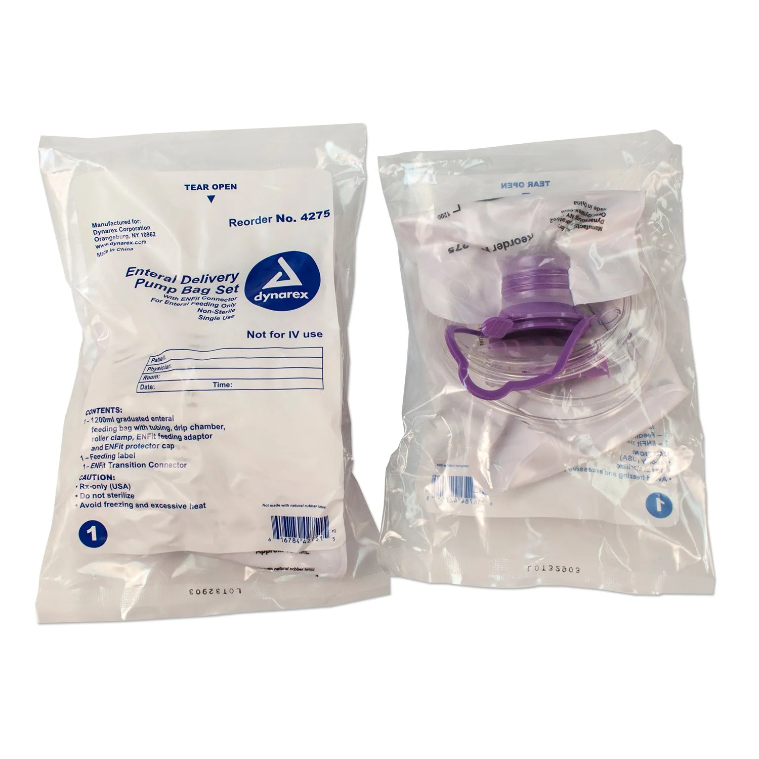 Enteral Feeding Set Pump for Compat® and Sentinel® Pumps w/Enfit Connector by Dynarex