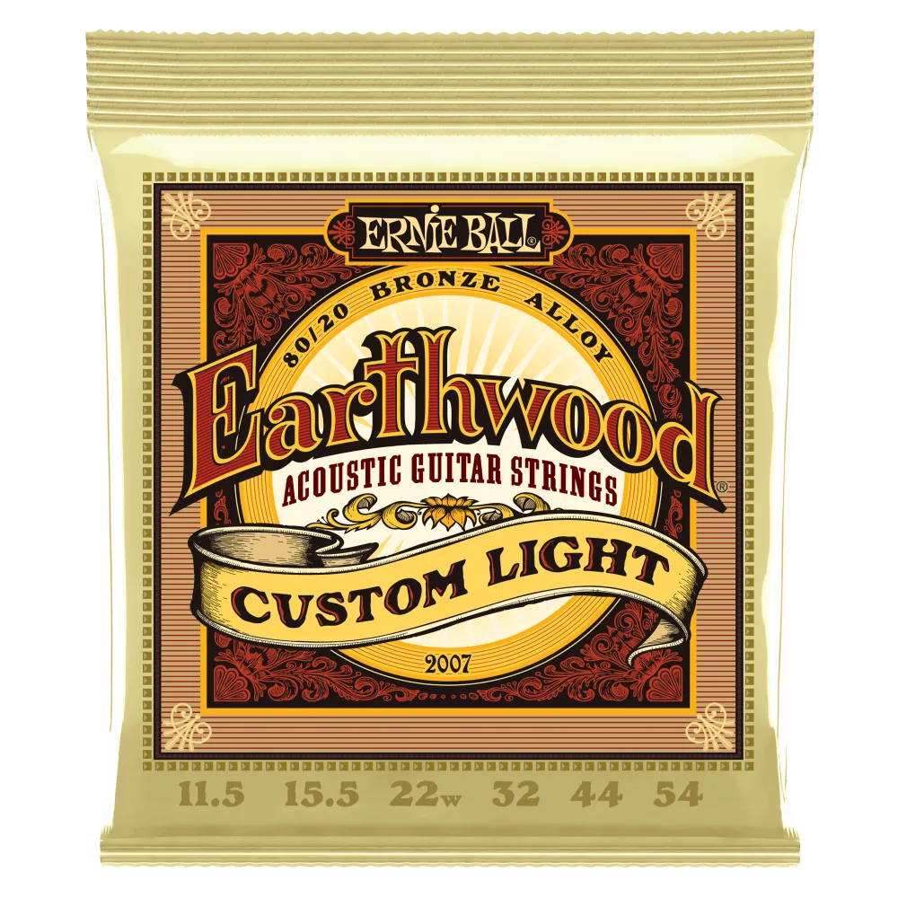 Ernie Ball Earthwood Custom Light 80/20 Bronze Acoustic Guitar Strings 11.5 54