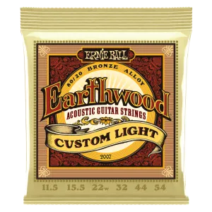 Ernie Ball Earthwood Custom Light 80/20 Bronze Acoustic Guitar Strings 11.5 54