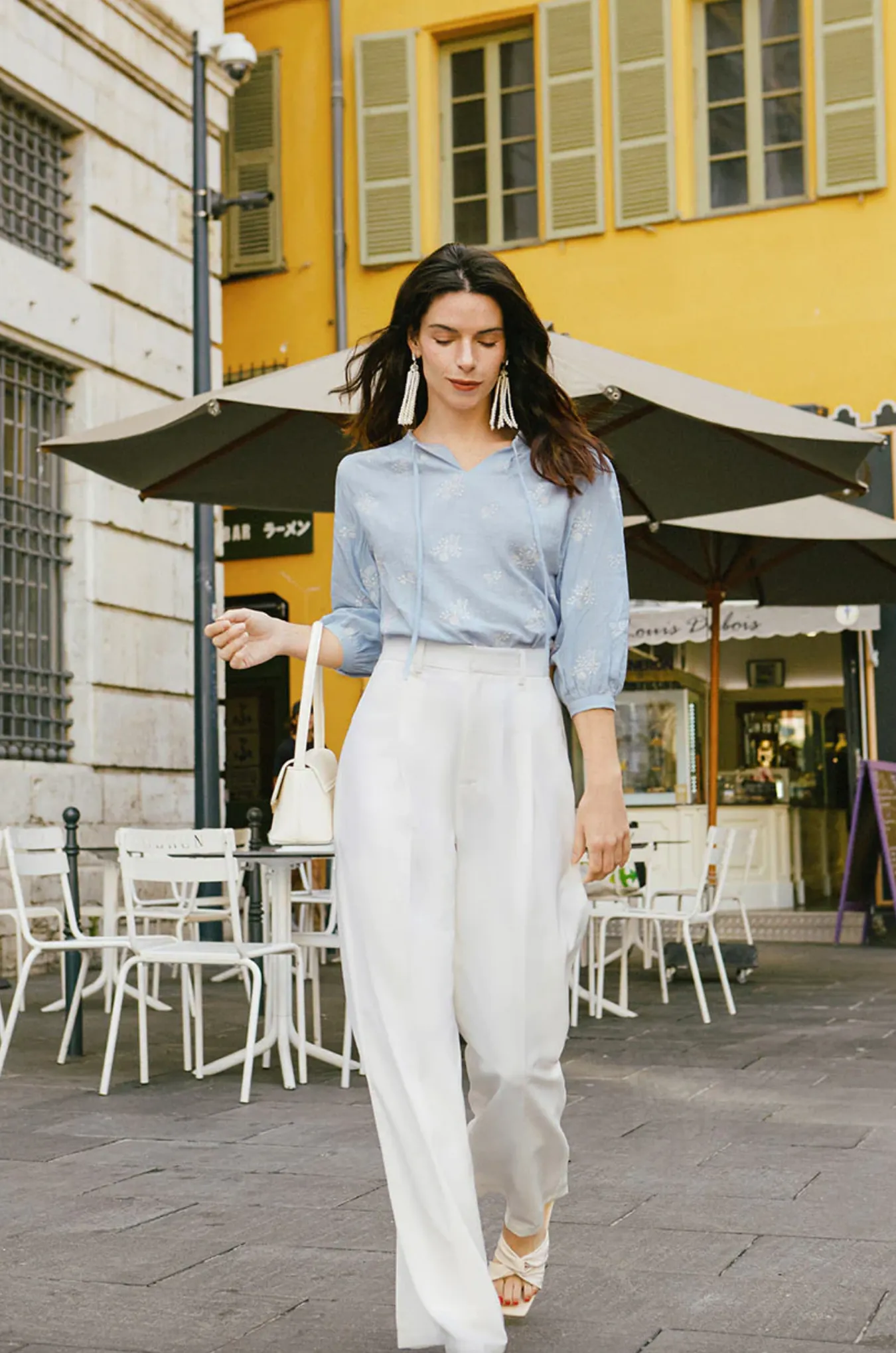 Estella Blouse - Pastel Blue