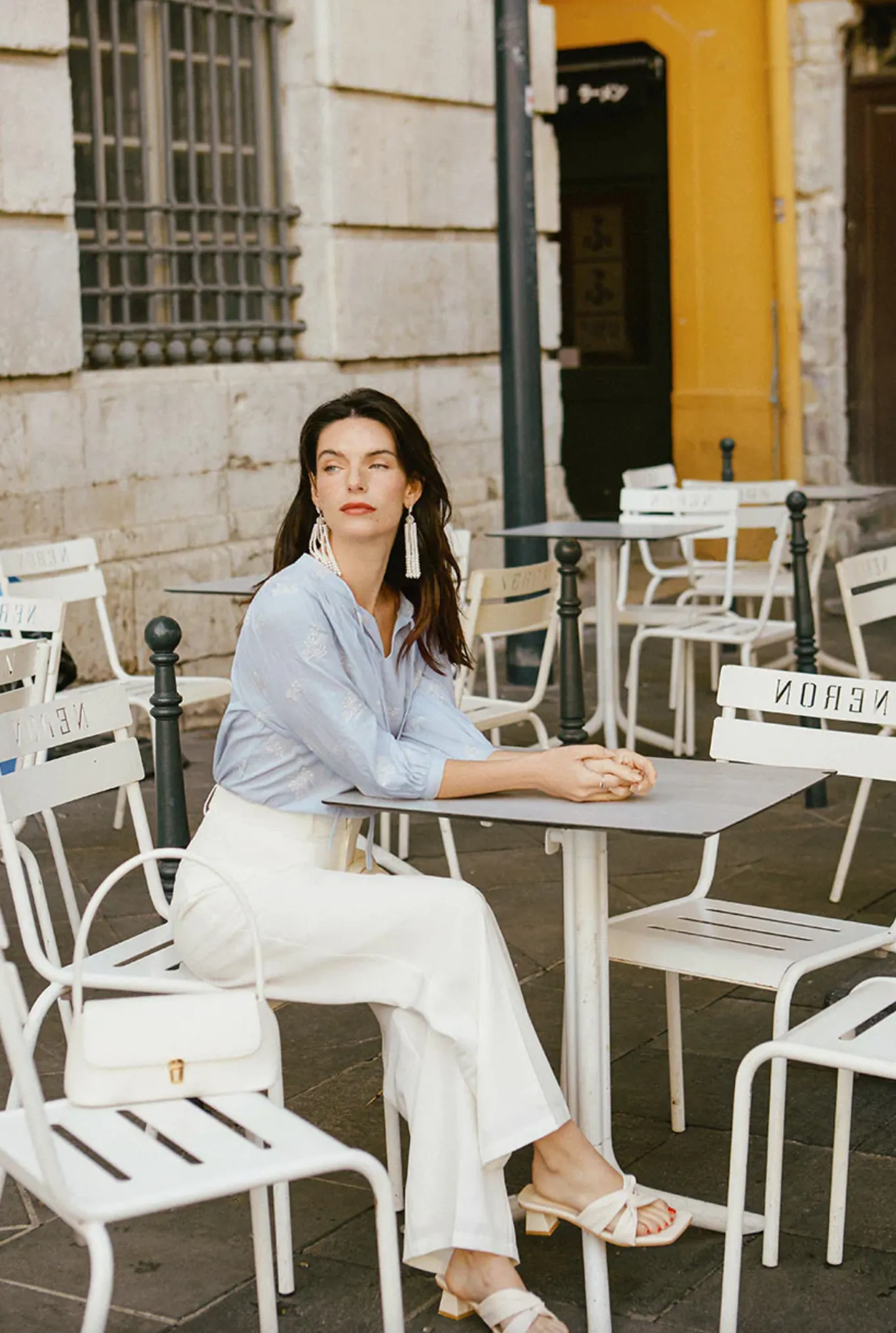 Estella Blouse - Pastel Blue