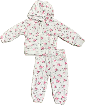 FLOWERS BY ZOE- White Pink Liberty Baby Lounge Set