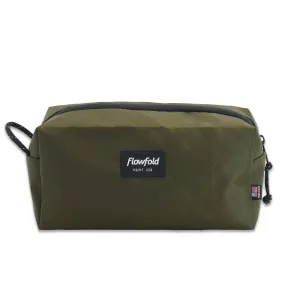 Flowfold Aviator Dopp Kit Olive - Travel Toiletries Bag for Men