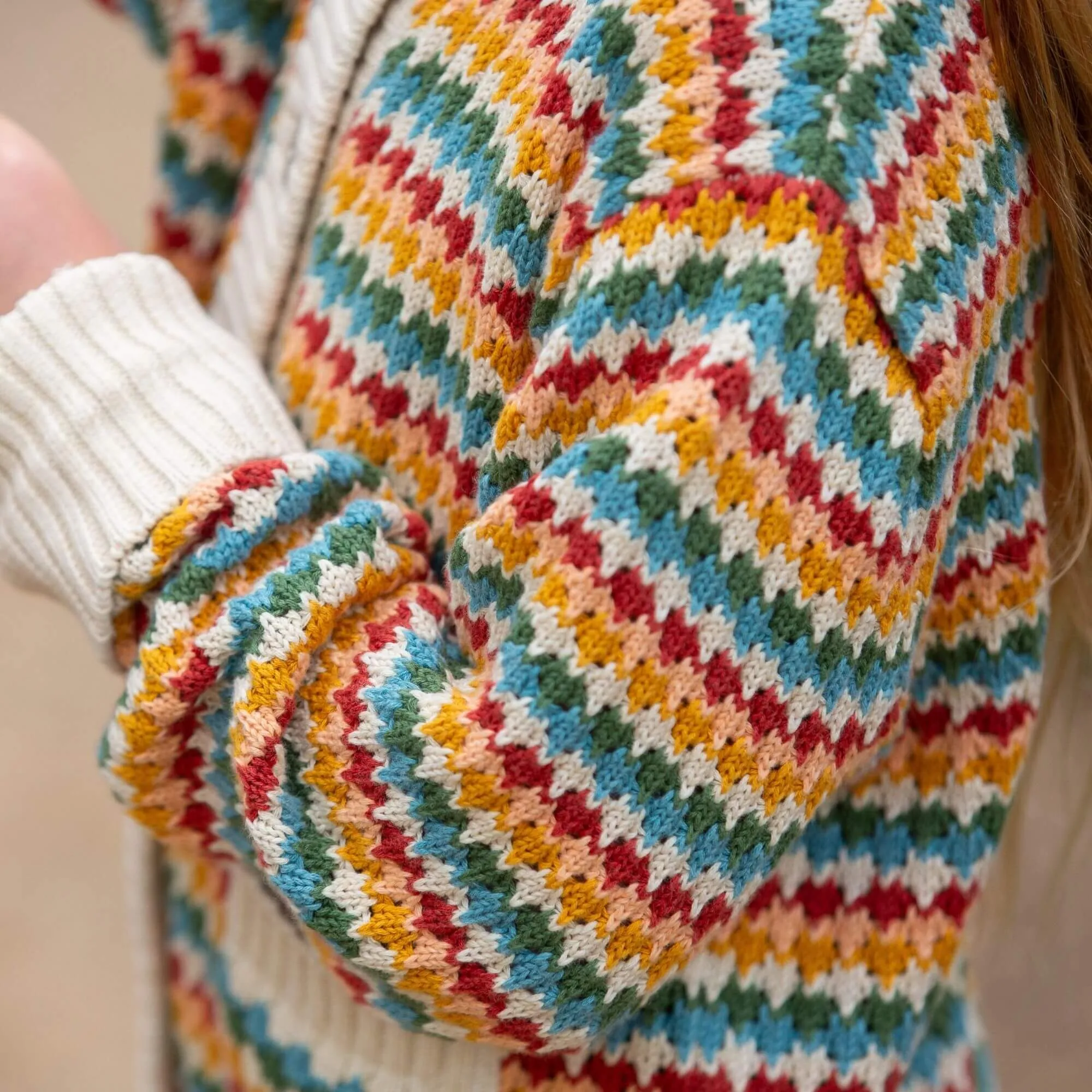 From One To Another Rainbow Days Knitted Cardigan