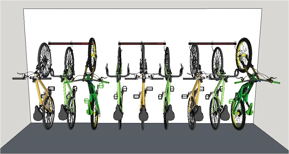 Garage bike storage for 5 bikes