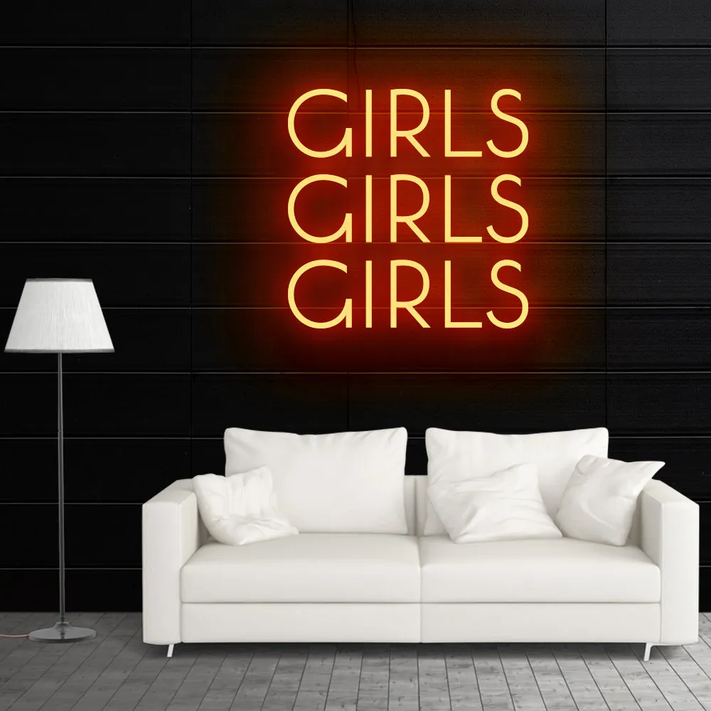 GIRLS Neon Sign Light