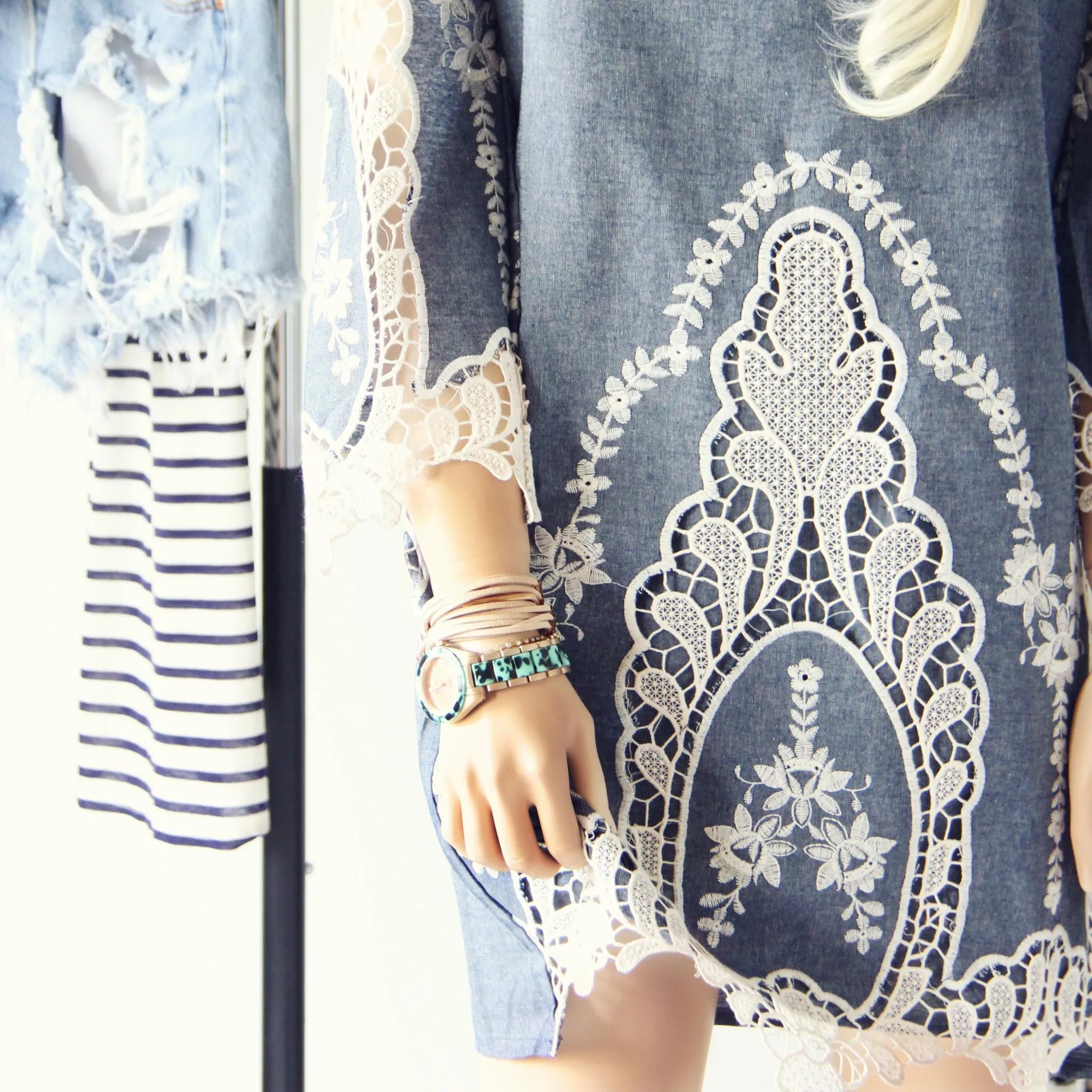 Greek Isles Chambray Dress
