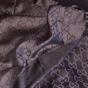Gucci Purple wool/silk GG scarf Retail $350