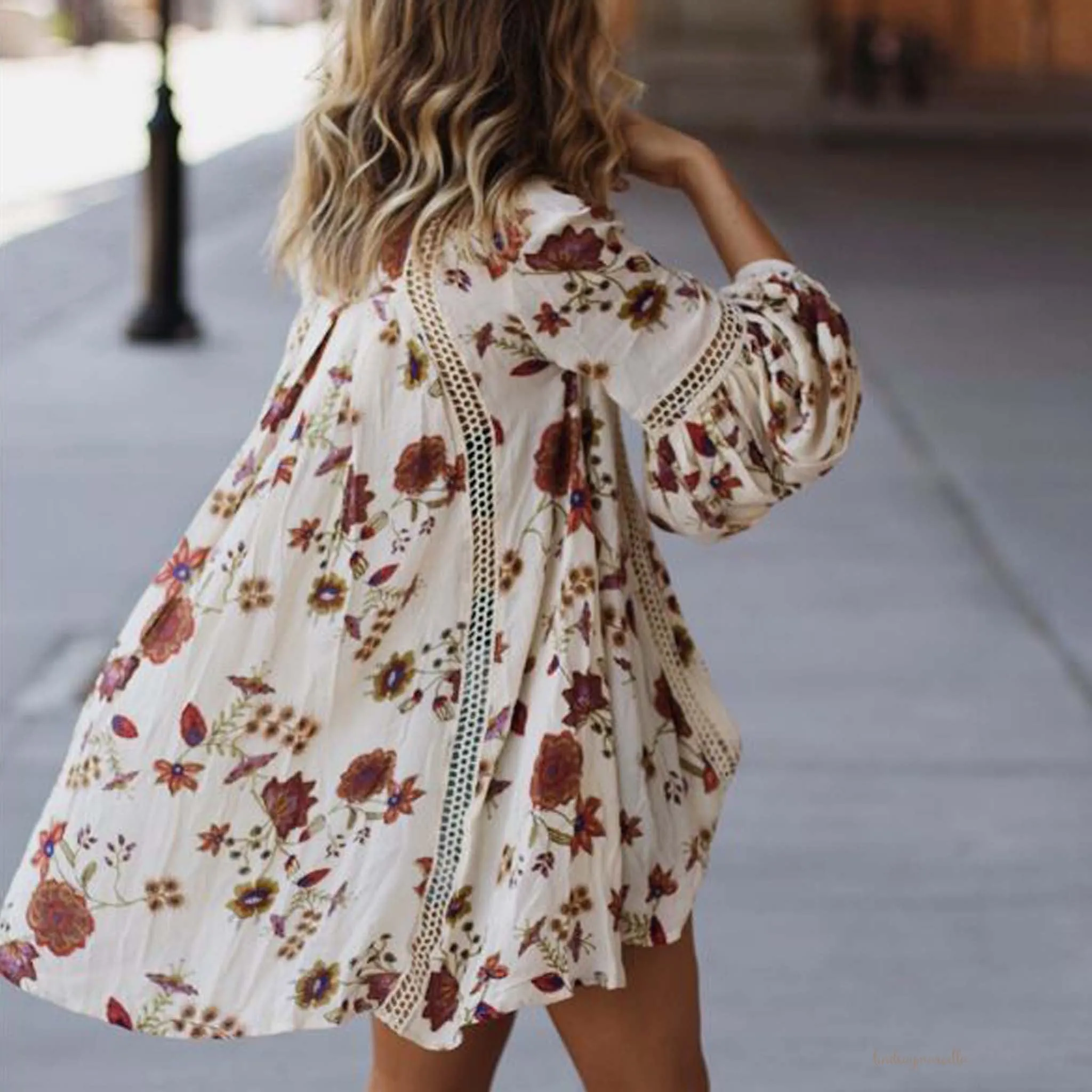 Gypsum Floral Tunic in Mustard