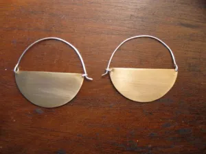 Hand-Made and Stylish - Half-Circle Crecent Hoop Earring - 0081