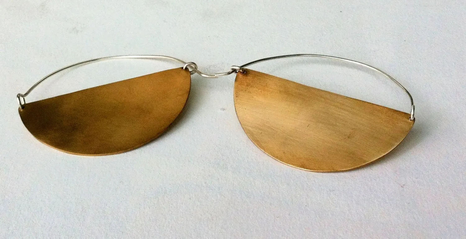 Hand-Made and Stylish - Half-Circle Crecent Hoop Earring - 0081