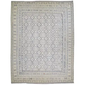 Hand-Woven Miamna Reversible Kilim Wool Afghan Rug (Size 8.9 X 11.4) Cwral-6765