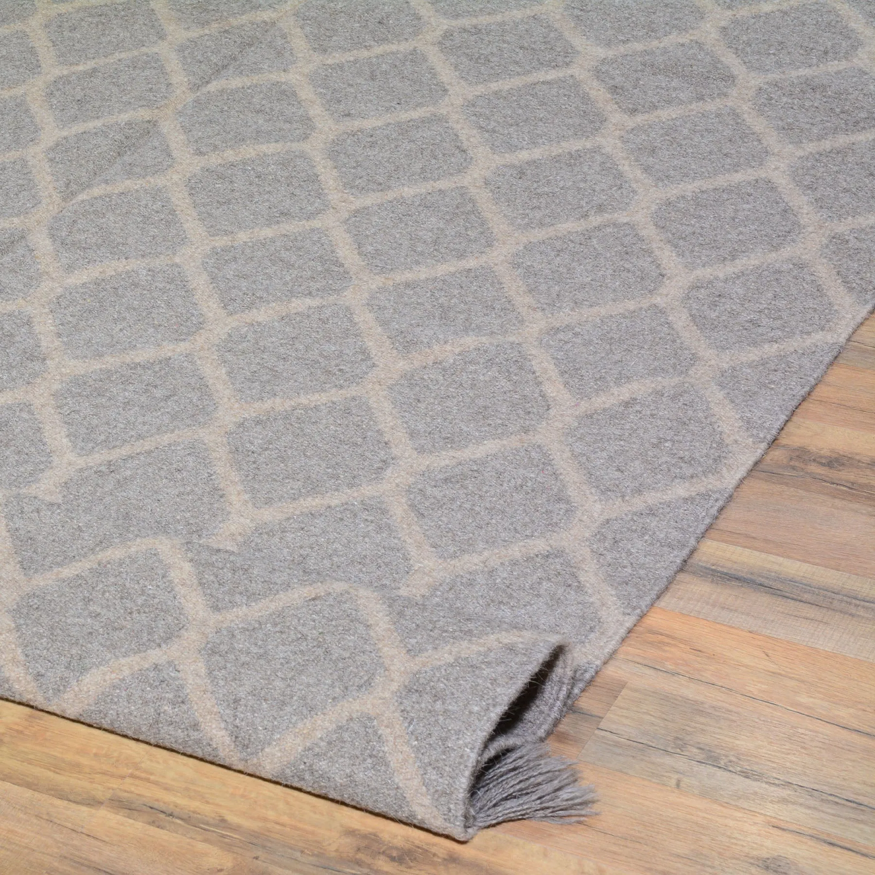 Hand-Woven Reversible Southwestern Design Kilim Wool Rug (Size 5.0 X 6.11) Brrsf-1356