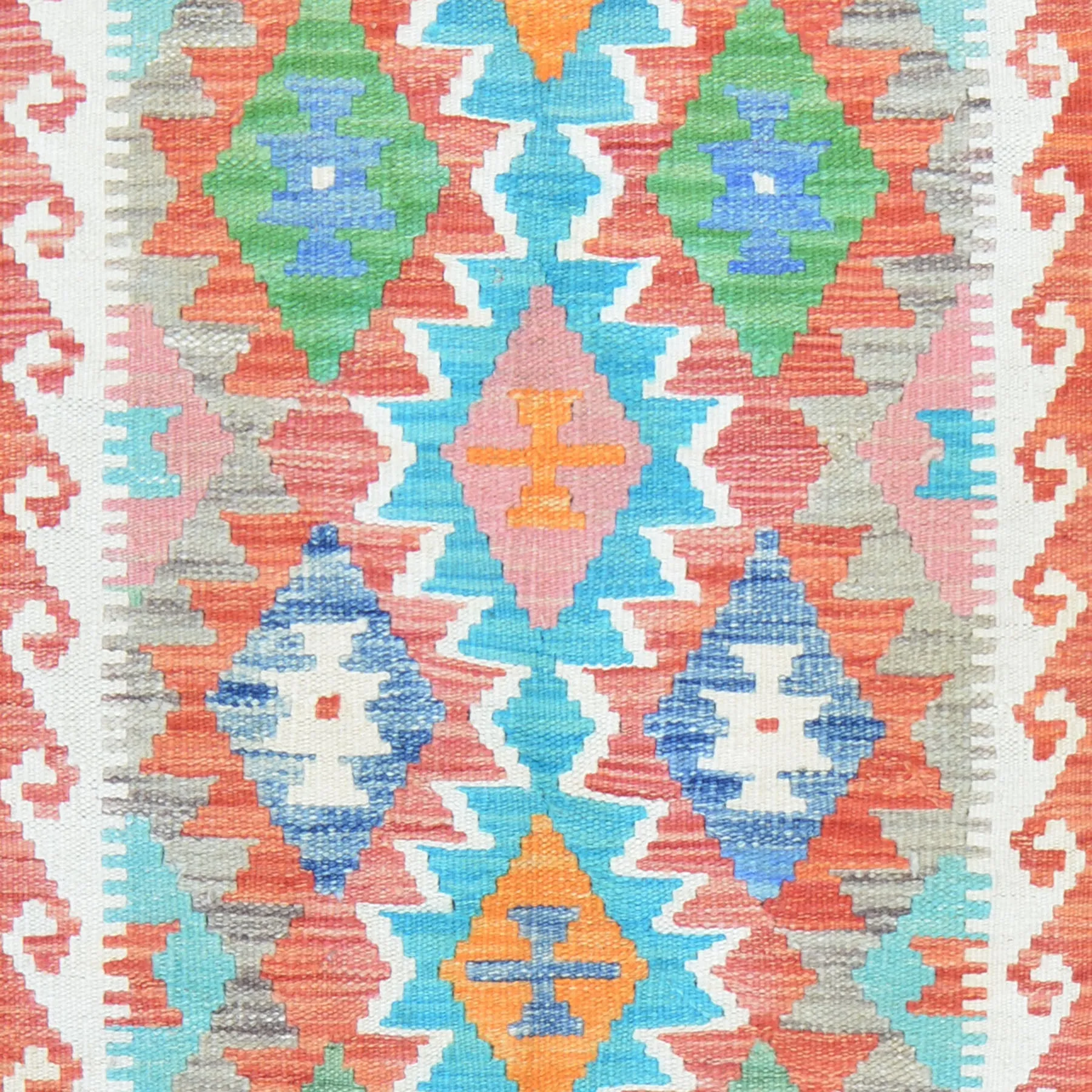 Hand-Woven Reversible Tribal Kilim Handmade Wool Rug (Size 2.0 X 2.11) Cwral-9327