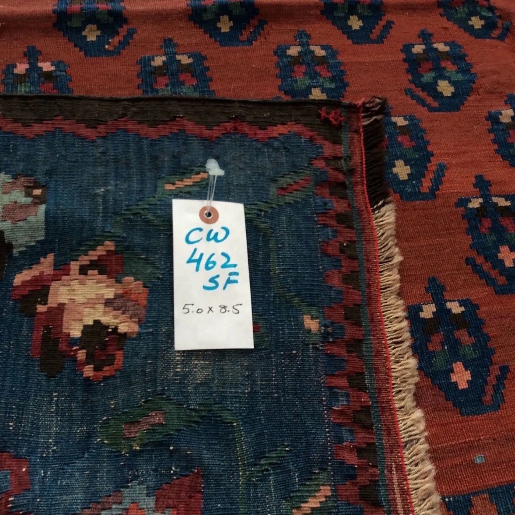 Hand-Woven Turkish Flatweave Kilim Handmade Wool Rug (Size 5.0 X 8.5) Brrsf-1386
