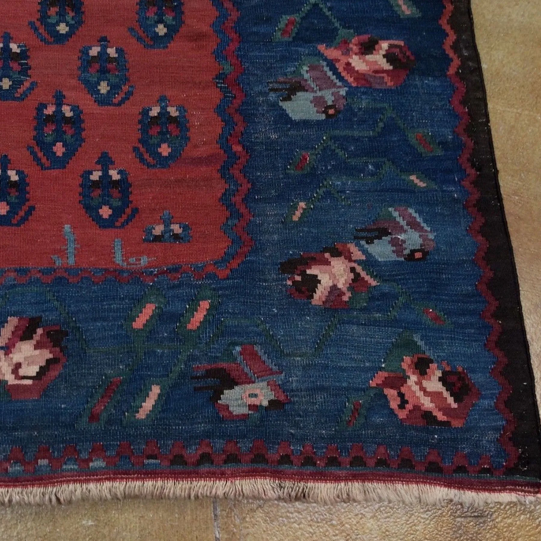 Hand-Woven Turkish Flatweave Kilim Handmade Wool Rug (Size 5.0 X 8.5) Brrsf-1386