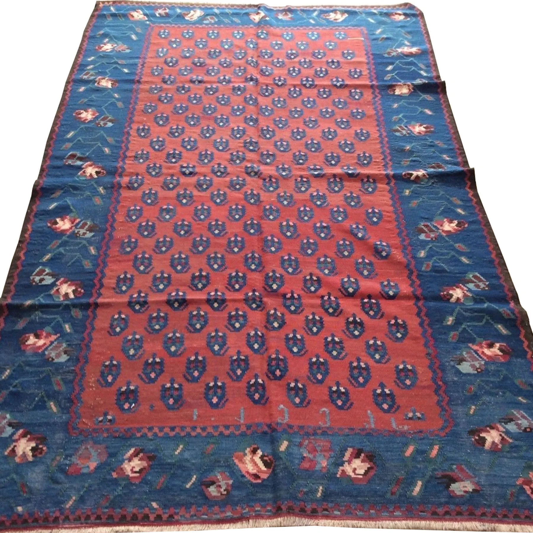 Hand-Woven Turkish Flatweave Kilim Handmade Wool Rug (Size 5.0 X 8.5) Brrsf-1386