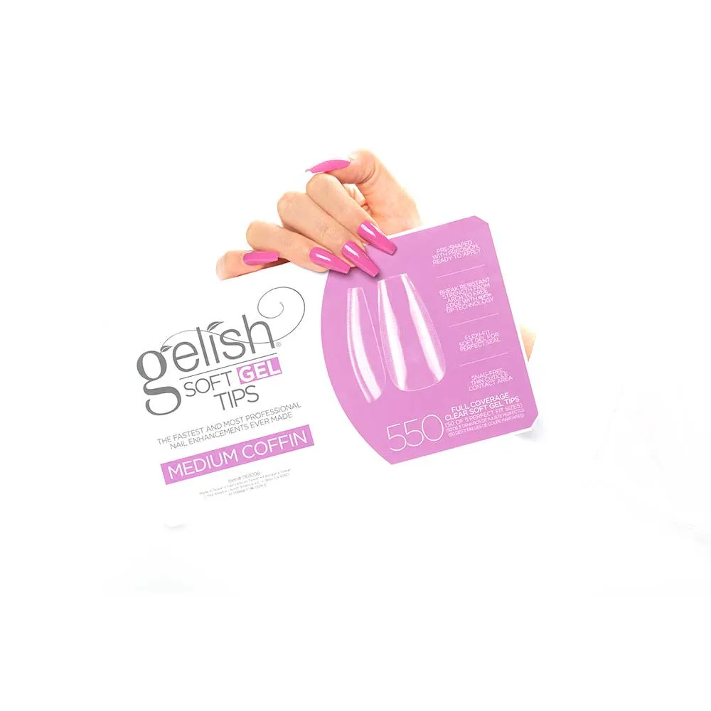 HARMONY GELISH Soft Gel - Tips Medium Coffin