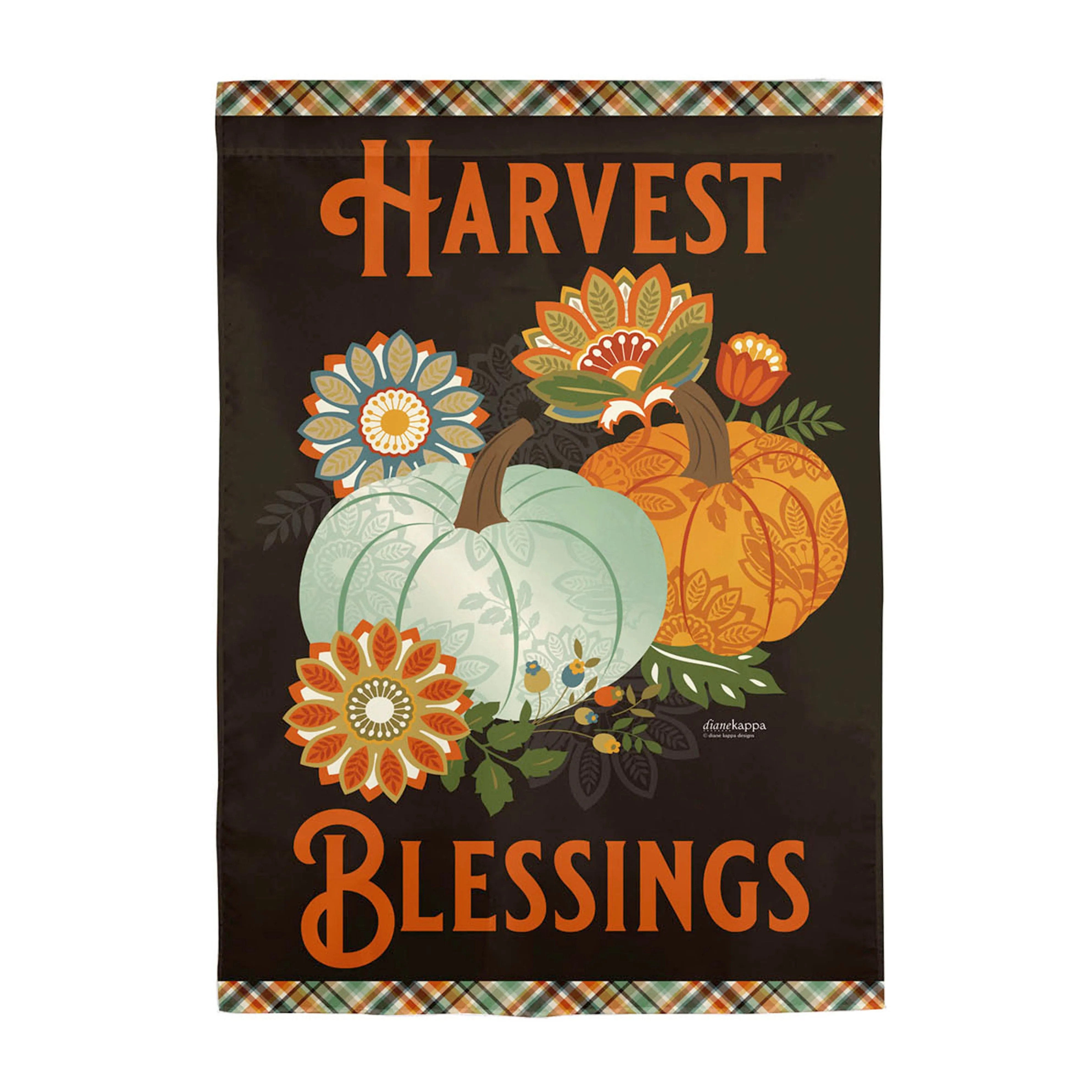 Harvest Blessings Garden Textured Suede Flag,14es10007
