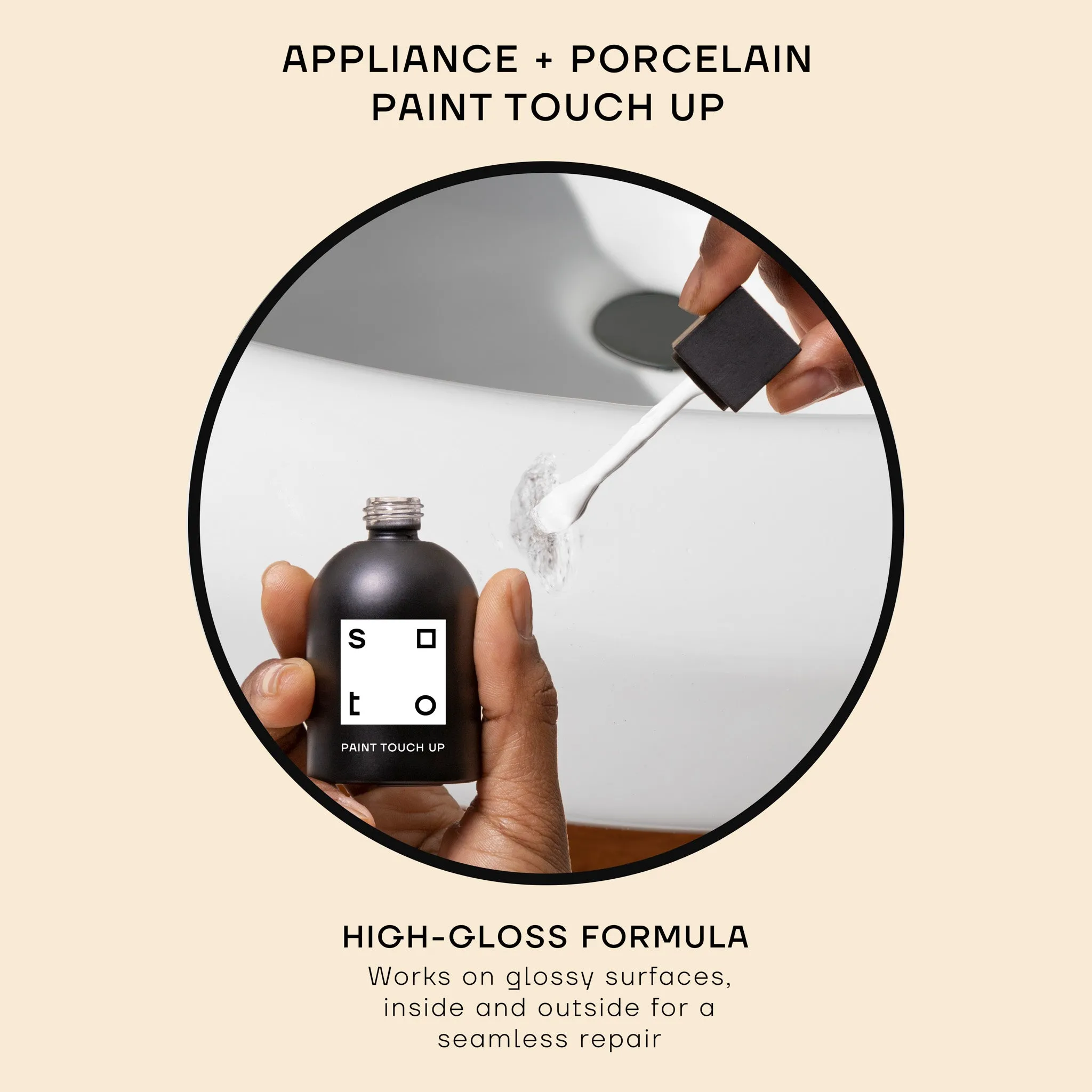 High-Gloss Appliance   Porcelain Paint Touch Up, Set of 3