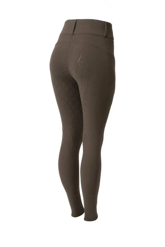 Horze Sophie Ladies High Waist FG Breeches Tarmac Brown