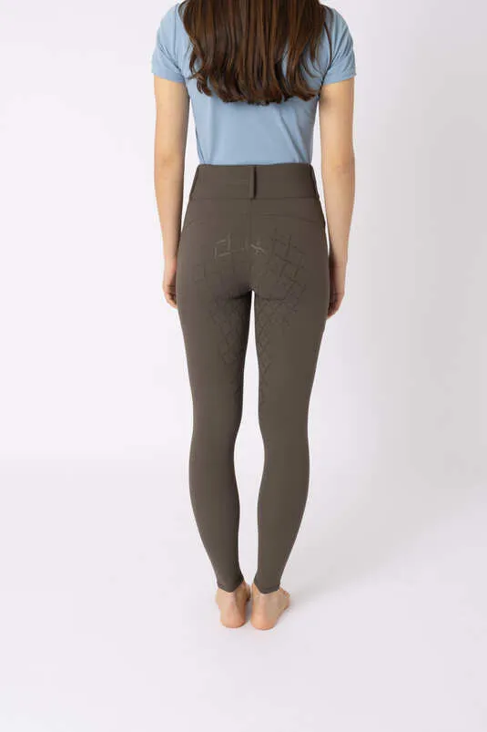 Horze Sophie Ladies High Waist FG Breeches Tarmac Brown