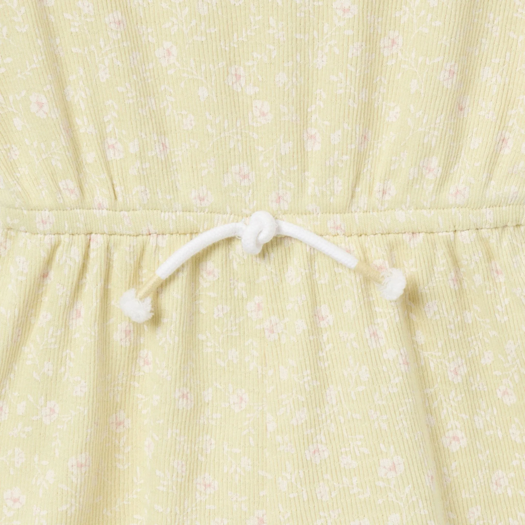Infant & Toddler Girls Dusty Yellow Floral Flutter Sleeve Romper