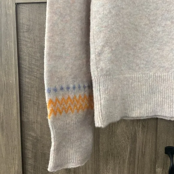 J. Crew FairIsle Yoke Rollneck Supersoft Yarn Womens Pullover Sweater Size Large