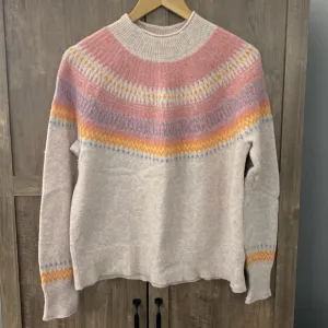 J. Crew FairIsle Yoke Rollneck Supersoft Yarn Womens Pullover Sweater Size Large