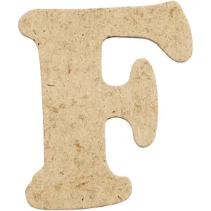 Letters 4cm Pre Punched x 10 - Initial F