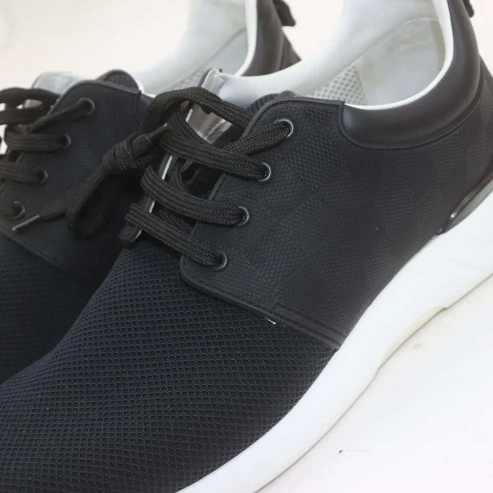 Louis Vuitton LV 7.5 Men's 8.5 US Black Damier Fastlane Sneakers 862986