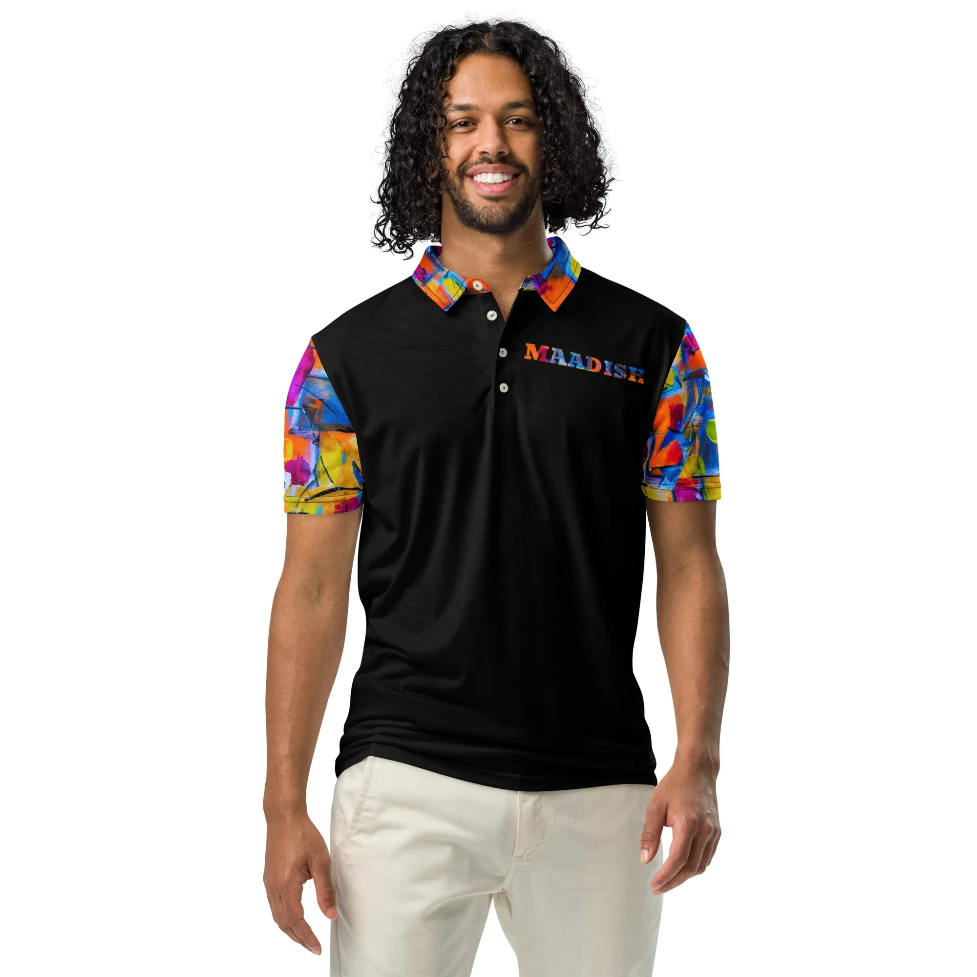 Maadish | Men’s slim fit multicolor polo