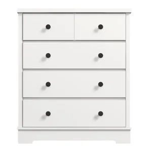 Margaux White Coastal Style Chest of Drawers Tallboy