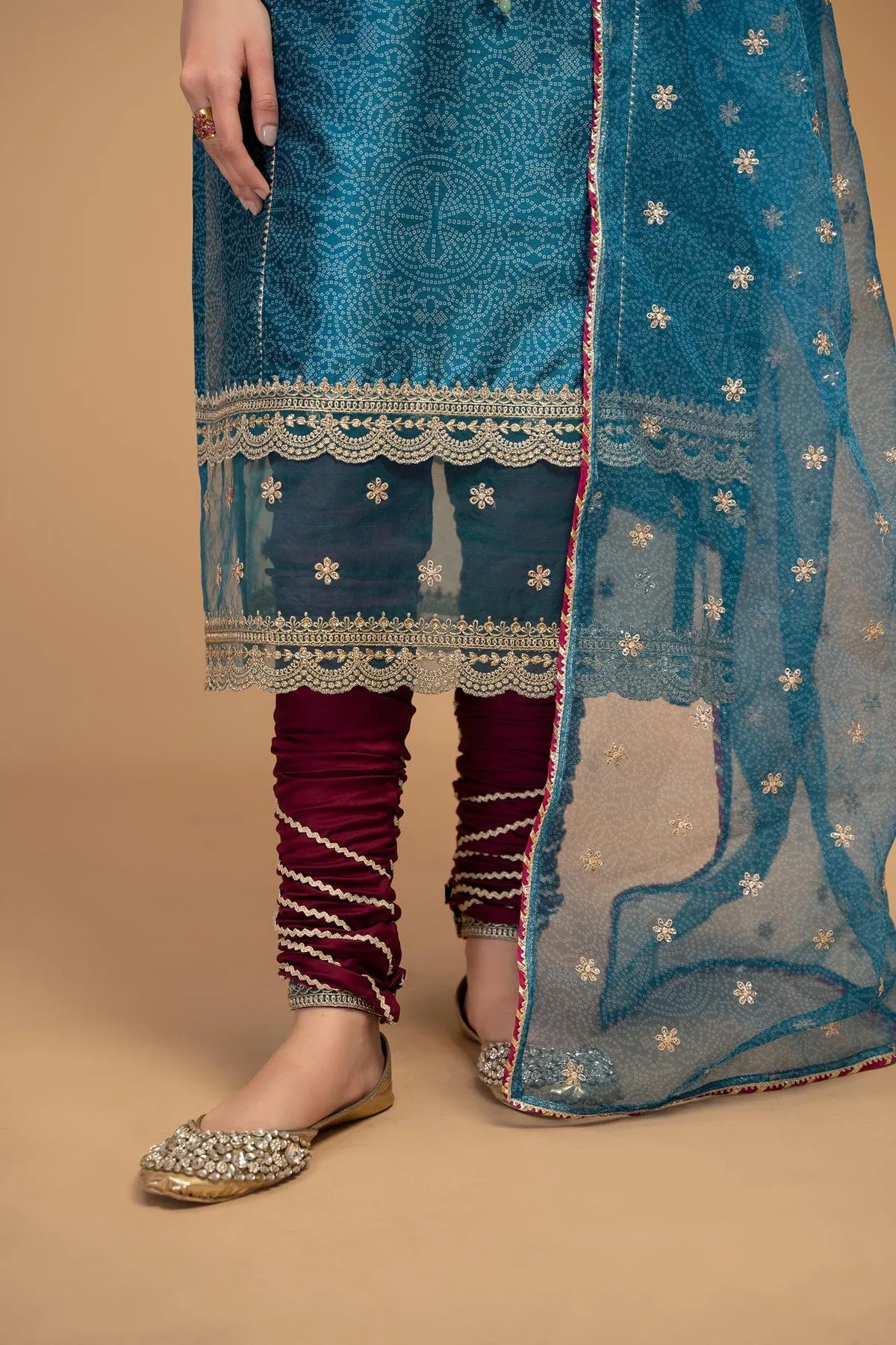 Maria B Sea Green Traditional Pakistani Kameez Salwar Suit Party Wear