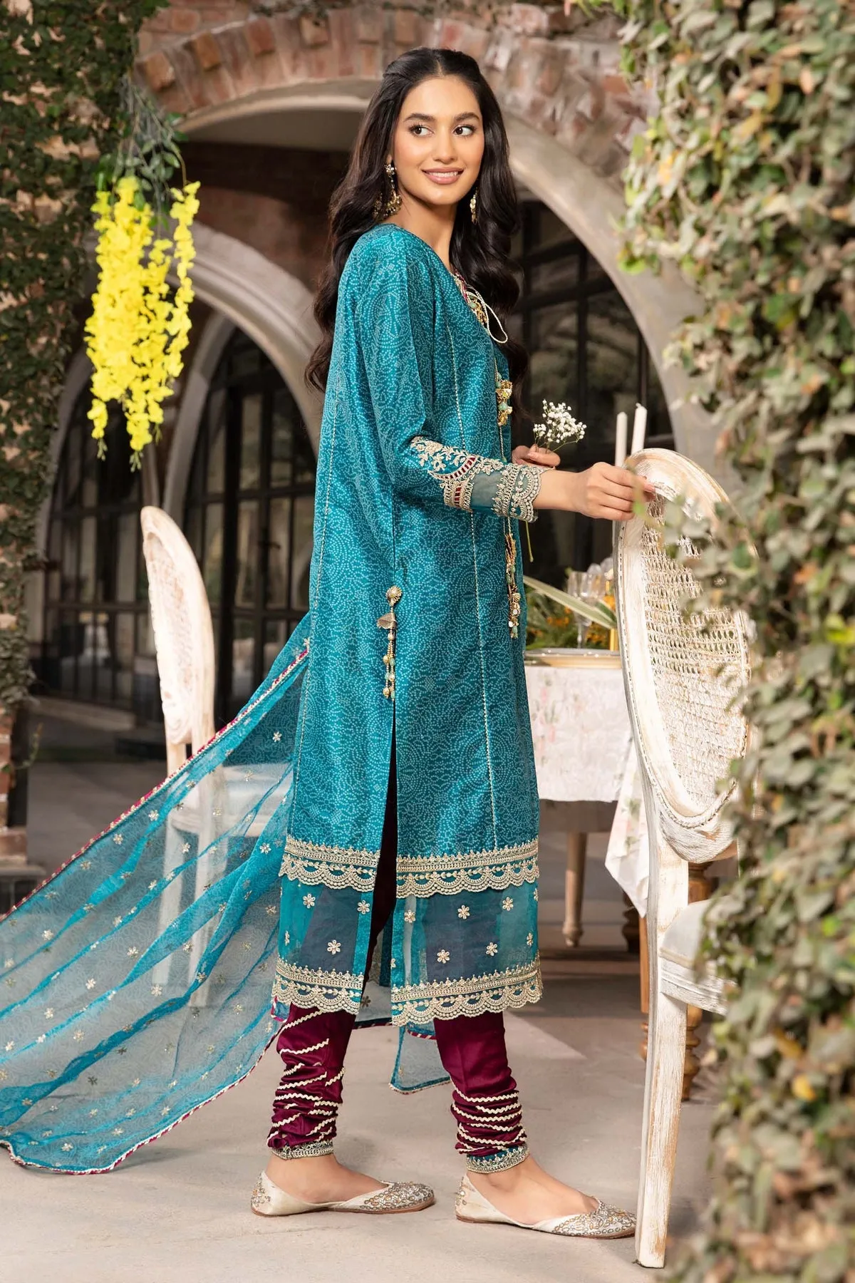 Maria B Sea Green Traditional Pakistani Kameez Salwar Suit Party Wear