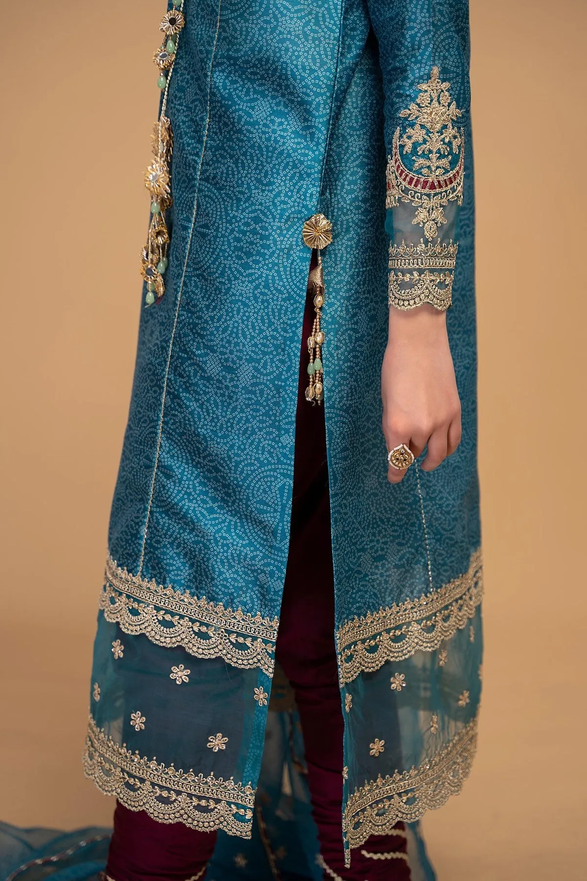Maria B Sea Green Traditional Pakistani Kameez Salwar Suit Party Wear