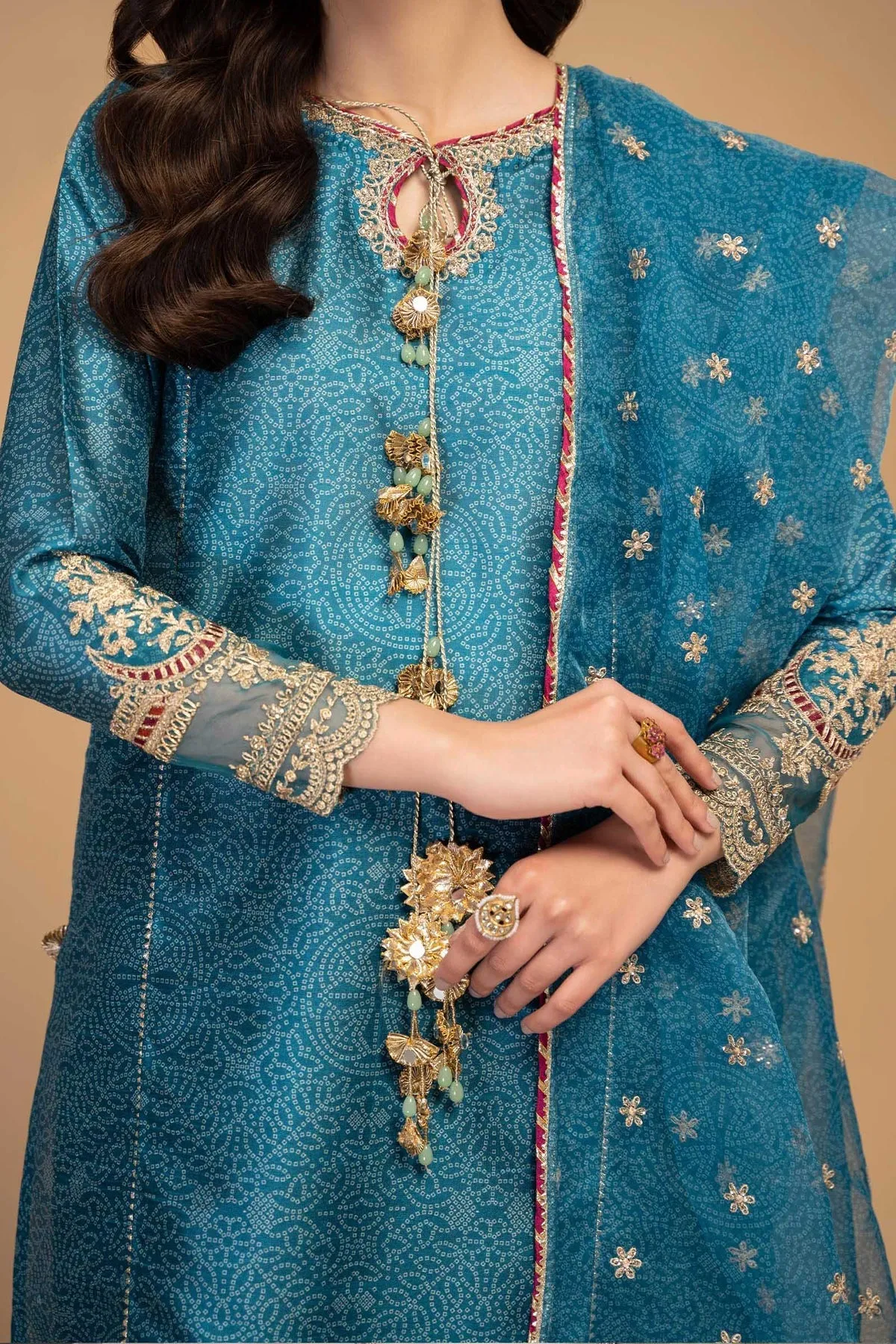Maria B Sea Green Traditional Pakistani Kameez Salwar Suit Party Wear