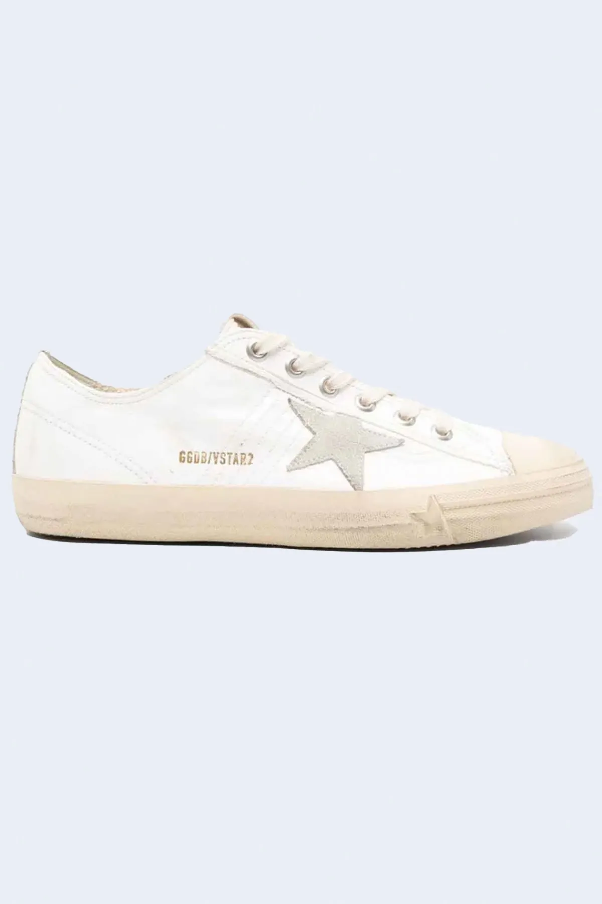 Men's V-Star 2 Nappa Upper Rubber Toe Suede Star And List in White Ice