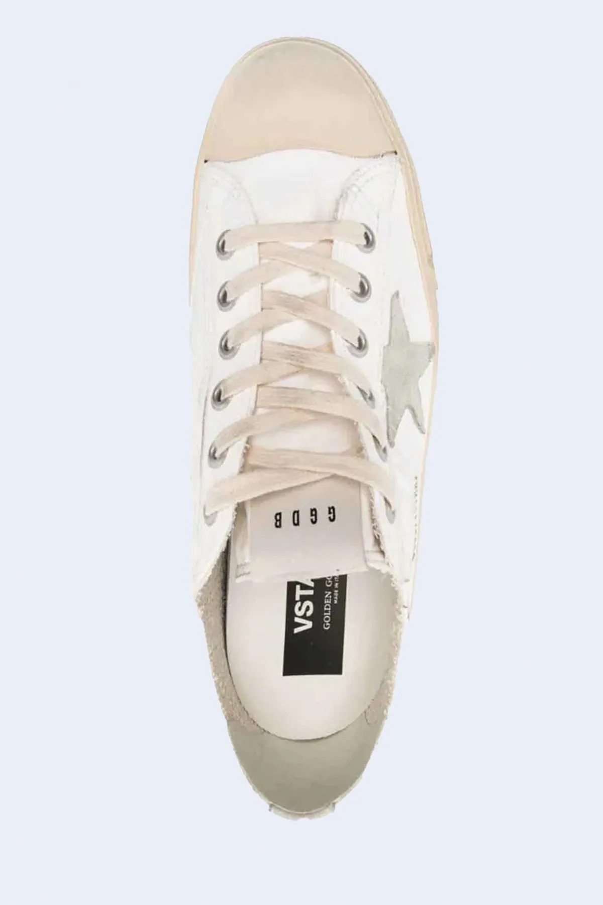 Men's V-Star 2 Nappa Upper Rubber Toe Suede Star And List in White Ice