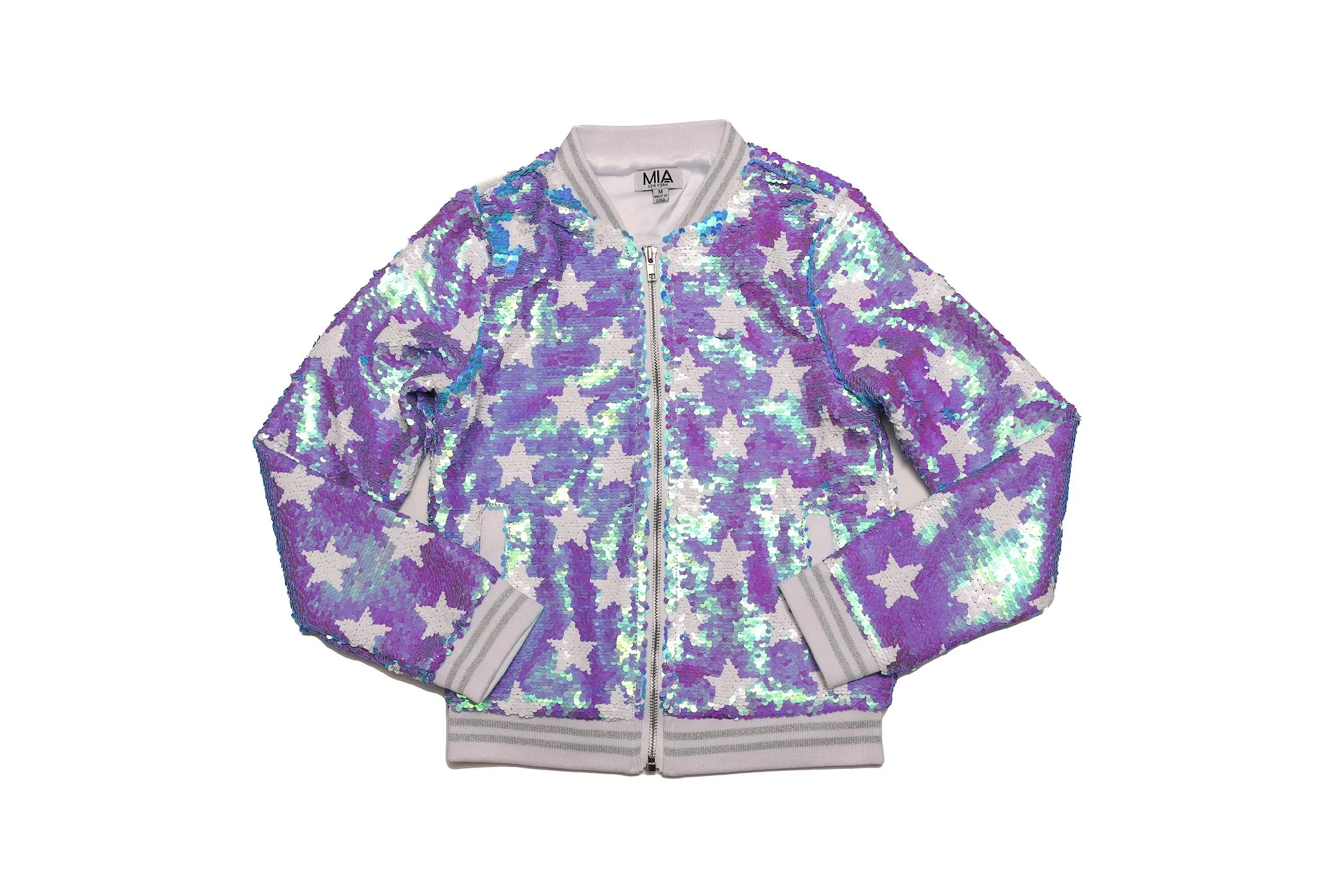 MIA NEW YORK- Purple Sequin Star Jacket