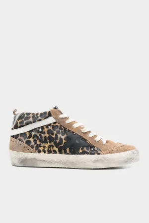 Mid-Star Leopard Suede Leather Sneaker