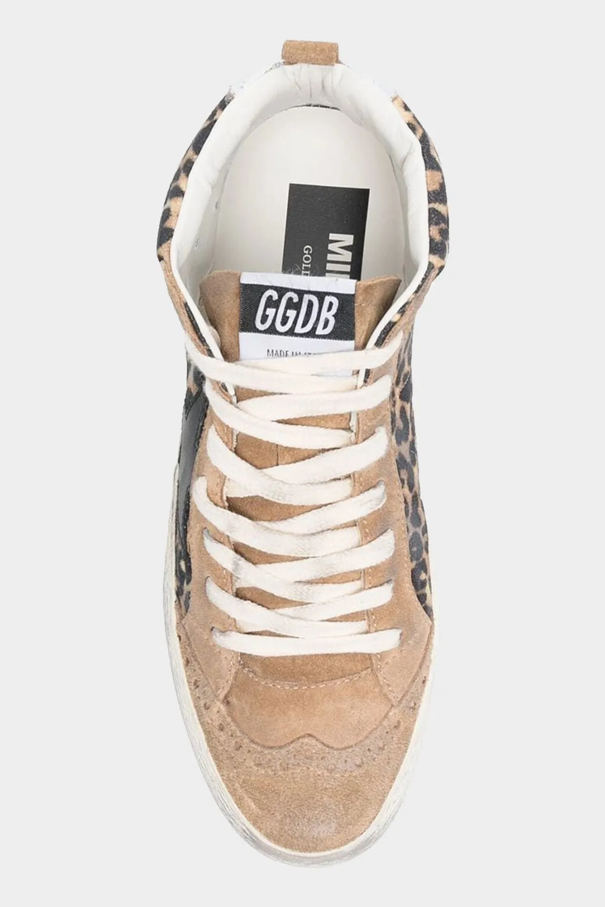 Mid-Star Leopard Suede Leather Sneaker