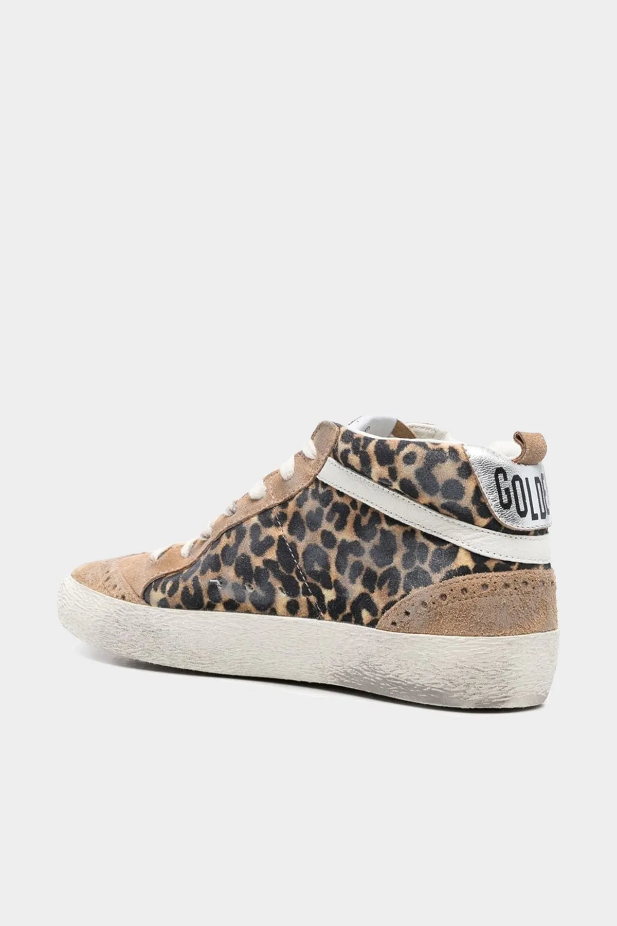 Mid-Star Leopard Suede Leather Sneaker