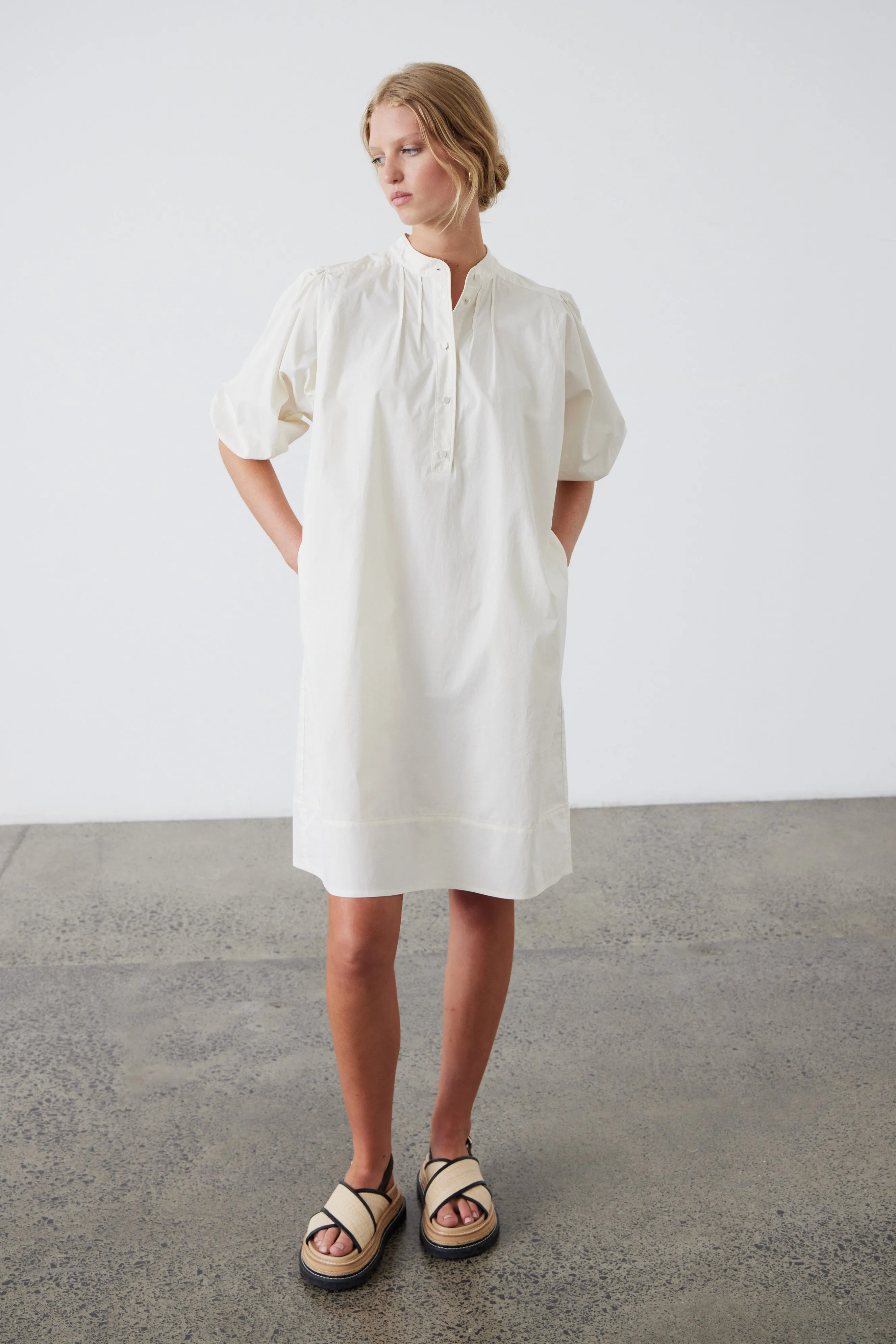 Mila Cotton Dress - Milk