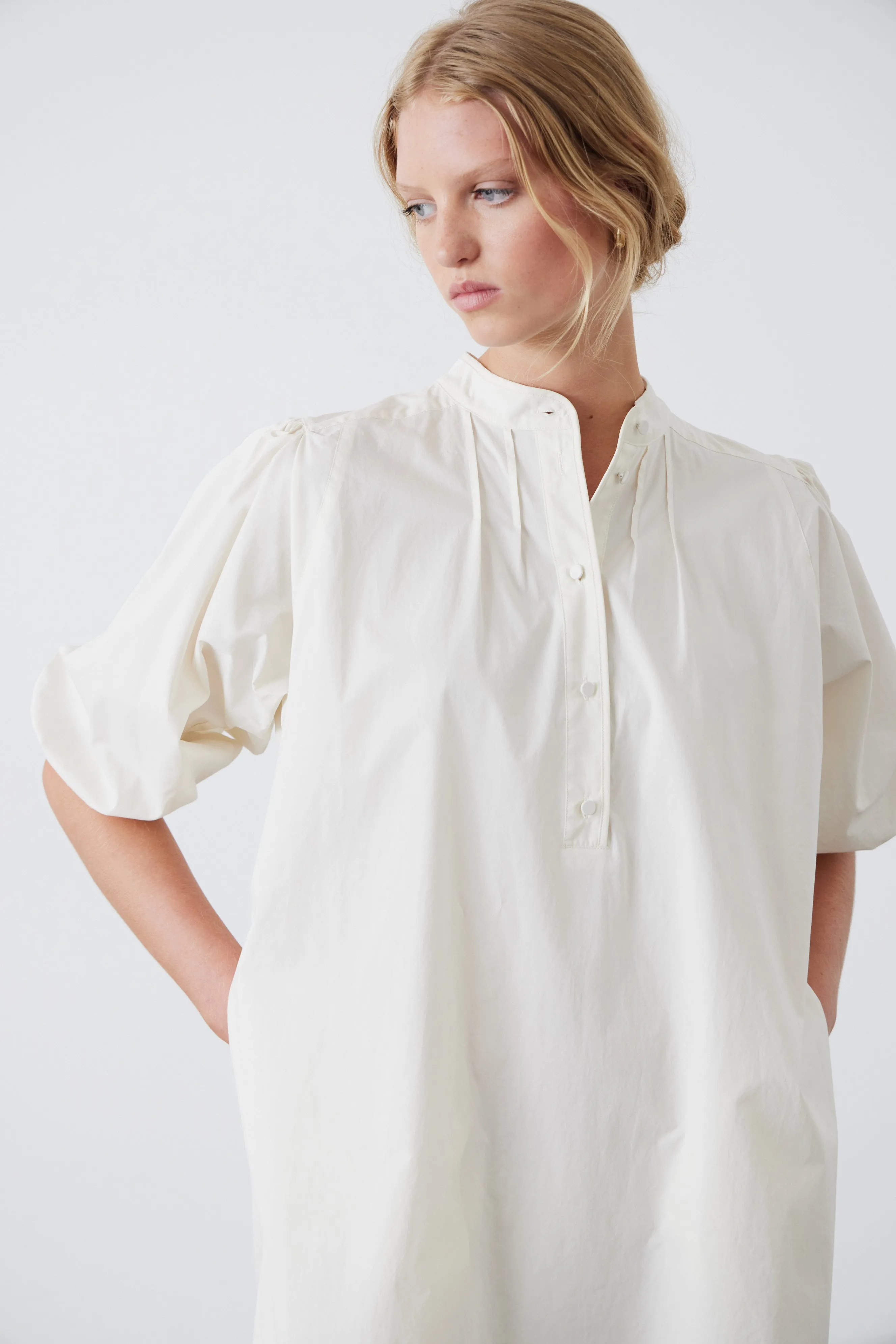 Mila Cotton Dress - Milk