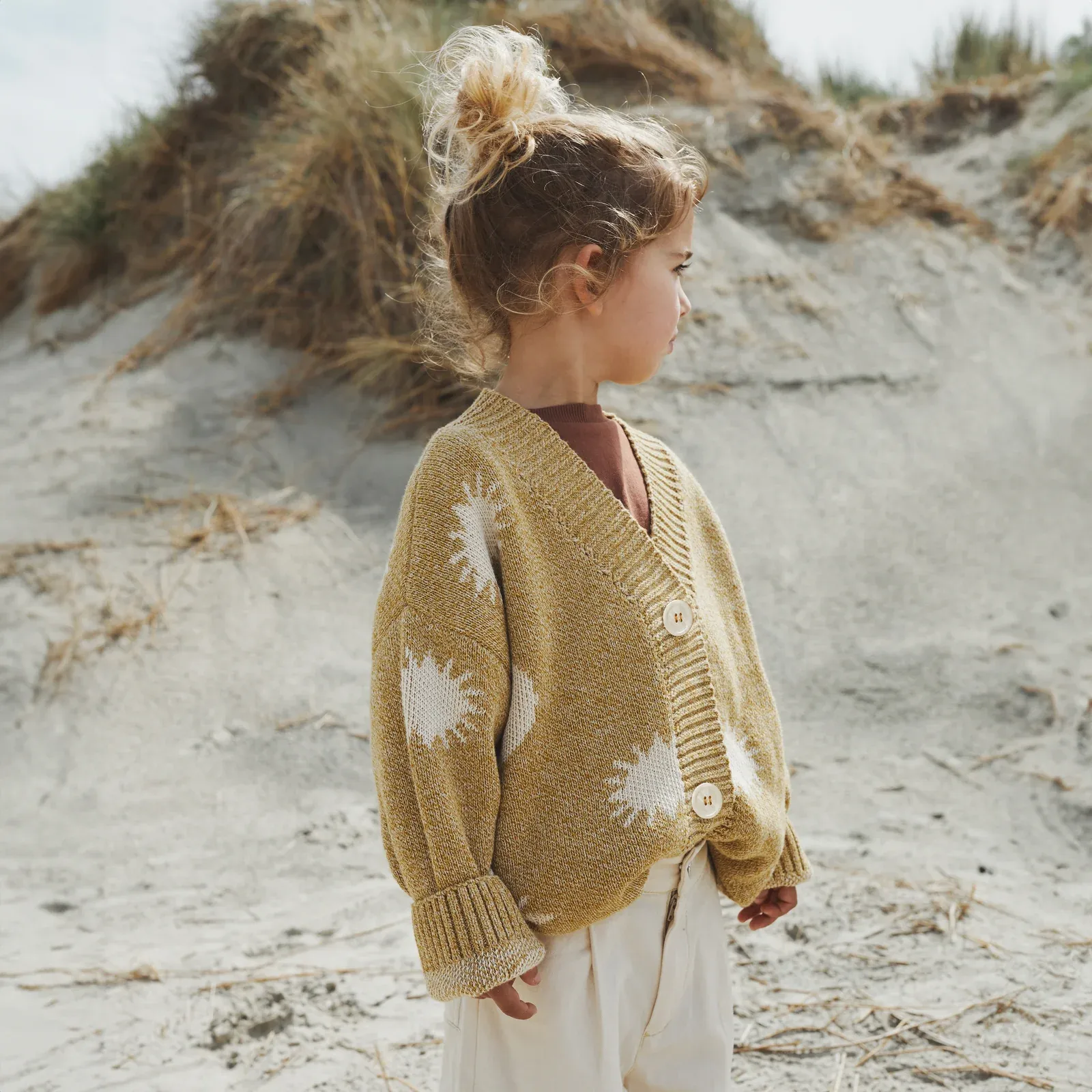 Moon Knit Cardigan - Golden