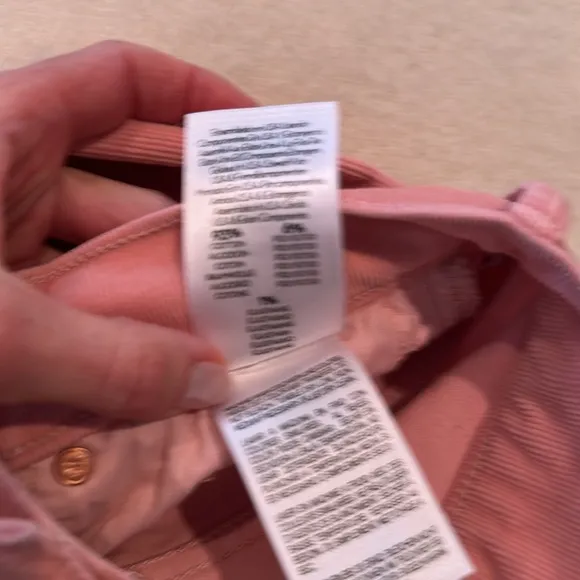 Mother Insider Crop Step Fray Pink Eraser Corduroy size 25 $238 retail