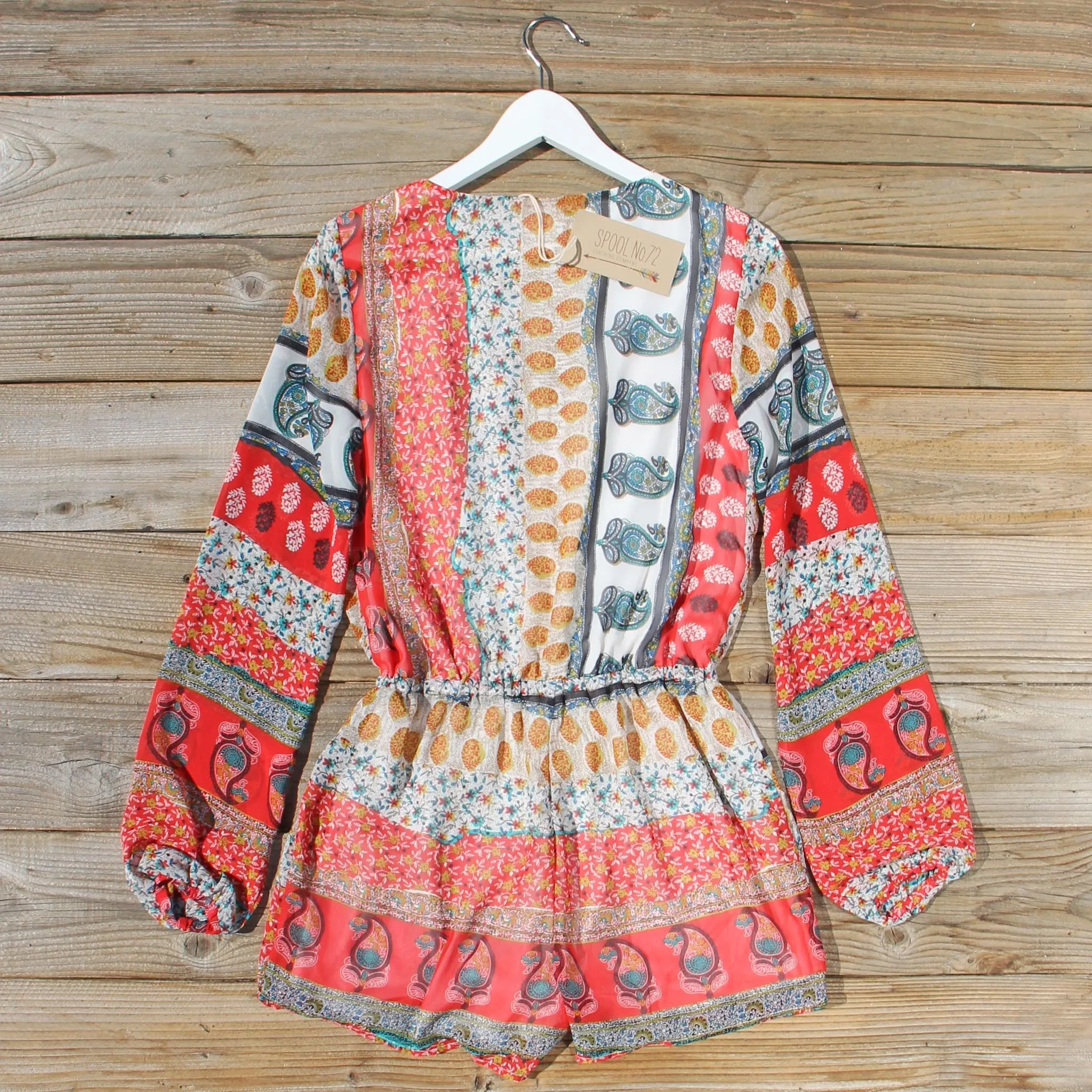 Mykonos Sands Romper in Red