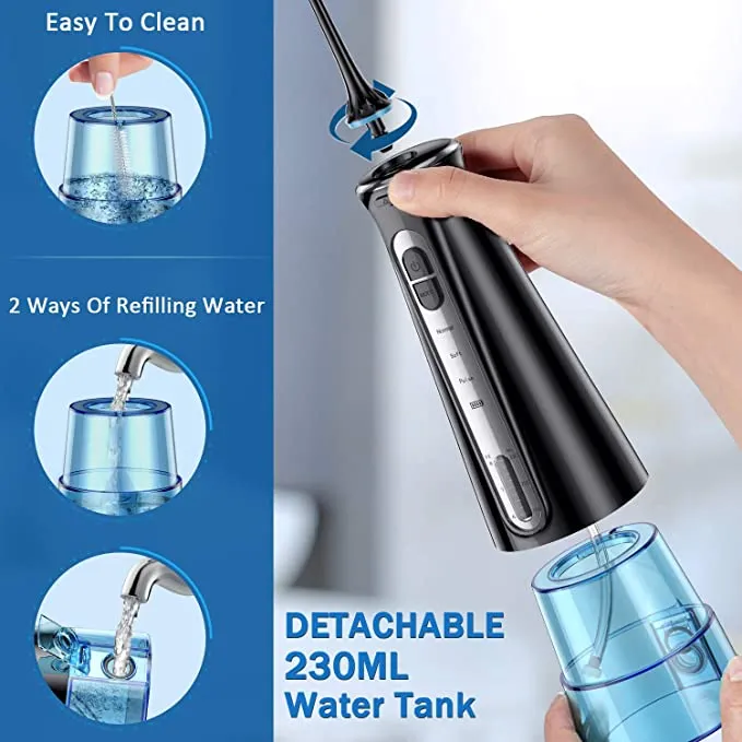 Ne win box! Cordless Portable Water Flosser with 3 Modes, 6 jets! Waterproof & rechargeable!