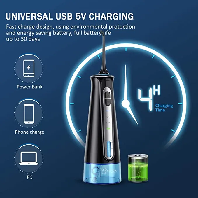 Ne win box! Cordless Portable Water Flosser with 3 Modes, 6 jets! Waterproof & rechargeable!